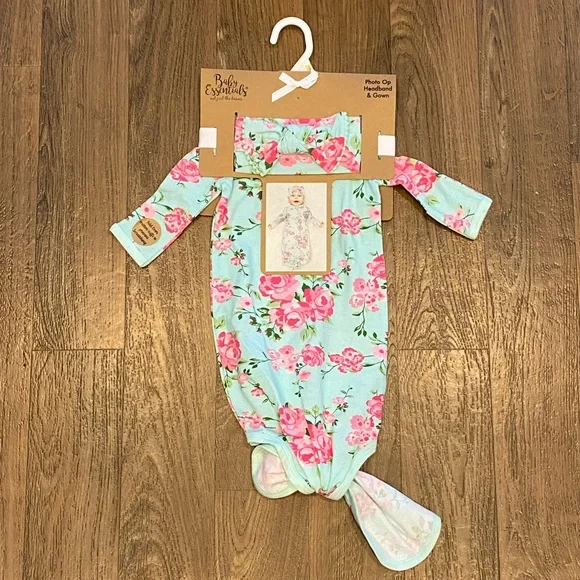 Baby essentials photo op headband and swaddle cheap